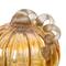 Glitzhome® 6" Green & Amber Crackle Glass Short Pumpkin, 2ct.